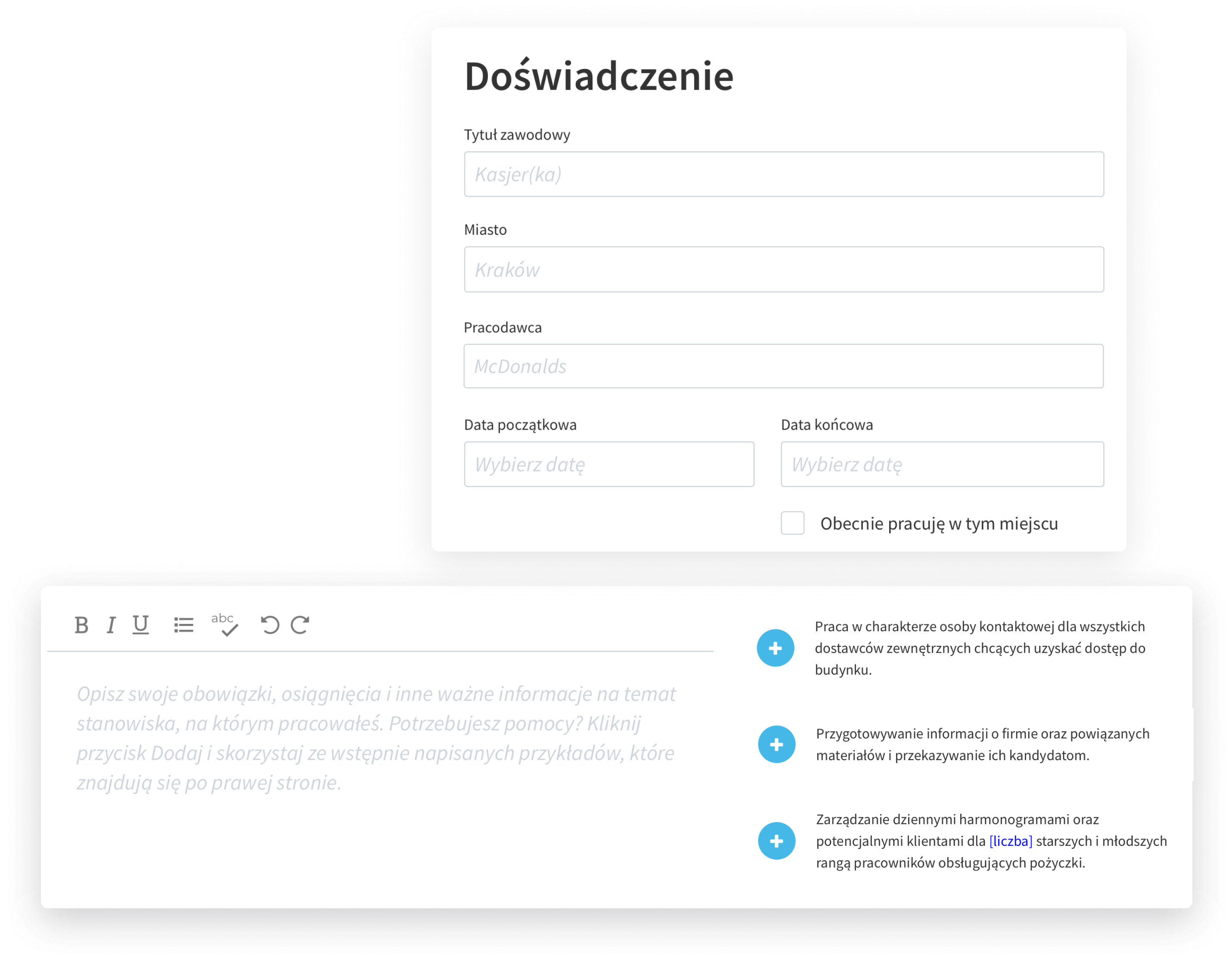 Kreator CV LiveCareer