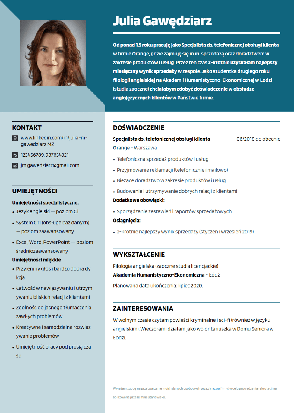 CV Druk Do Wype nienia Za Darmo 15 Wzor w W PDF