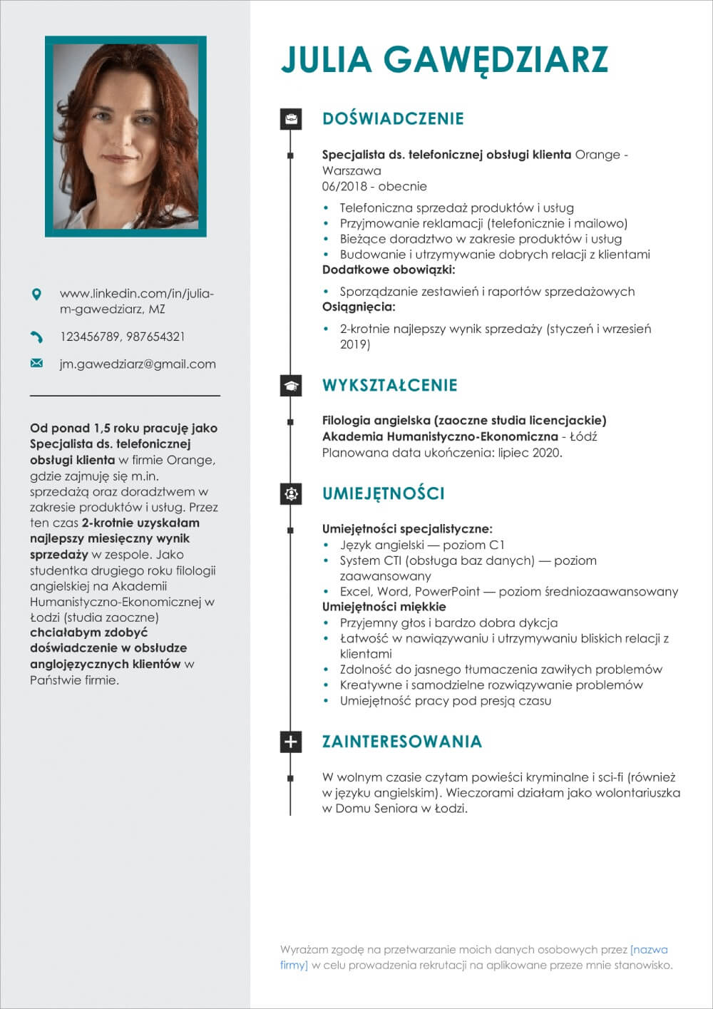 curriculum vitae wzor doc