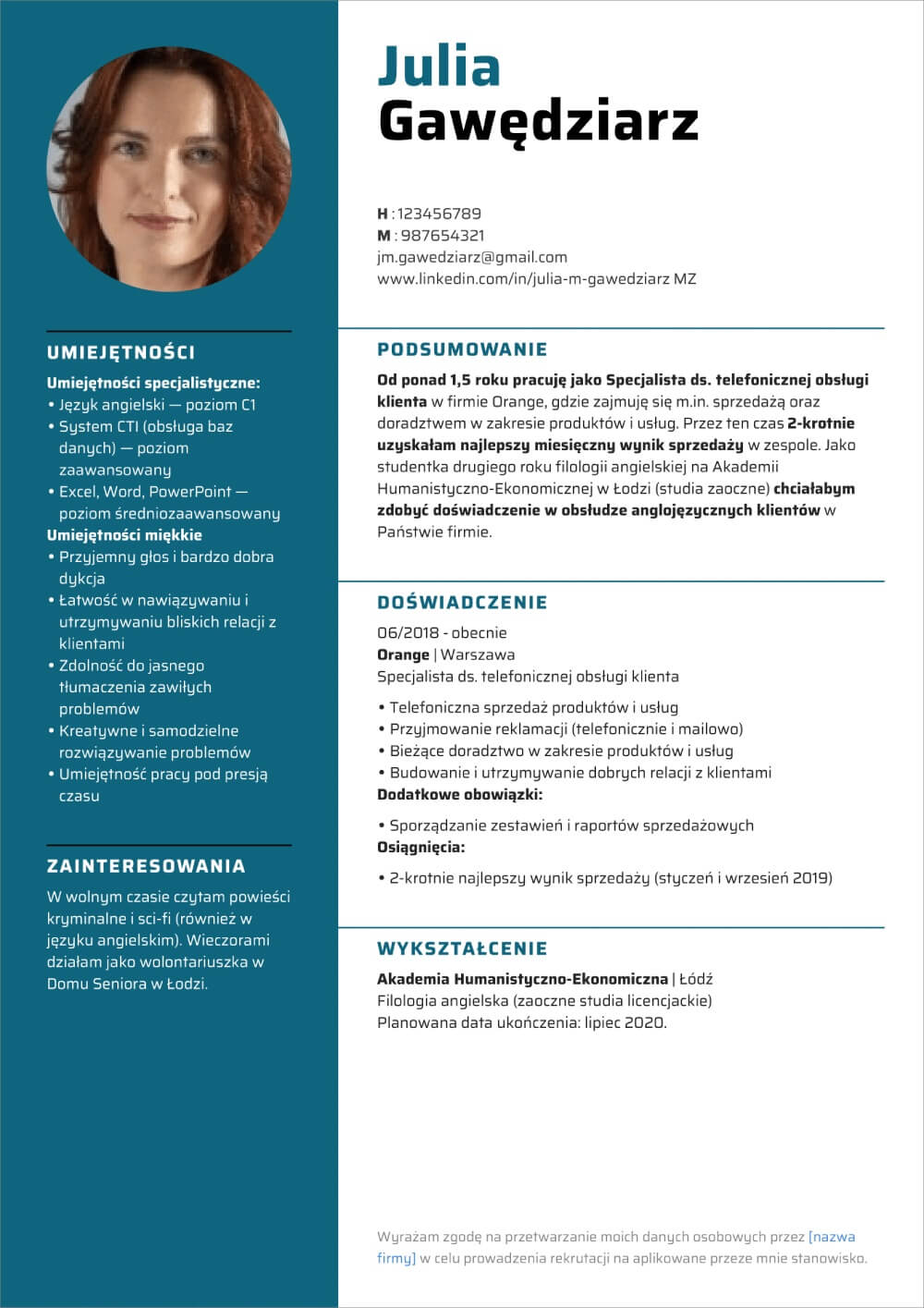 Curriculum vitae wzór DOC / Word: 8+ przykładów do pobrania