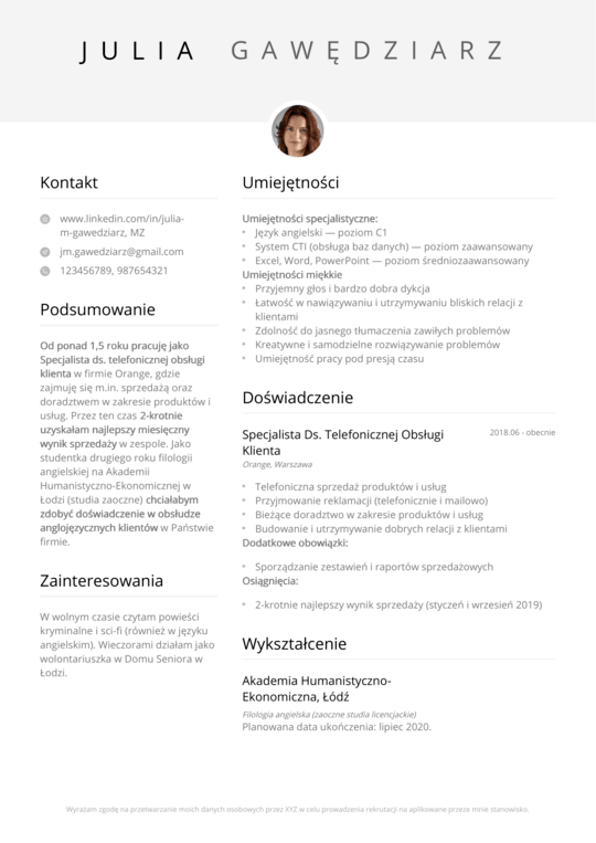 szablon cv word doc