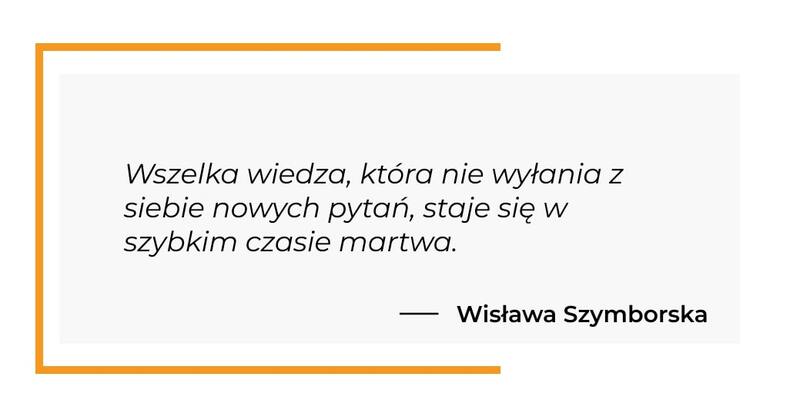cytat motywacyjny - Wisława Szymborska