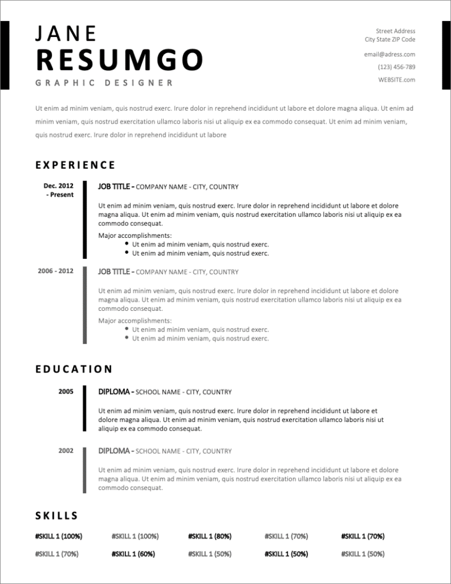 Free CV Templates 20 Darmowych Szablon w Resume I CV