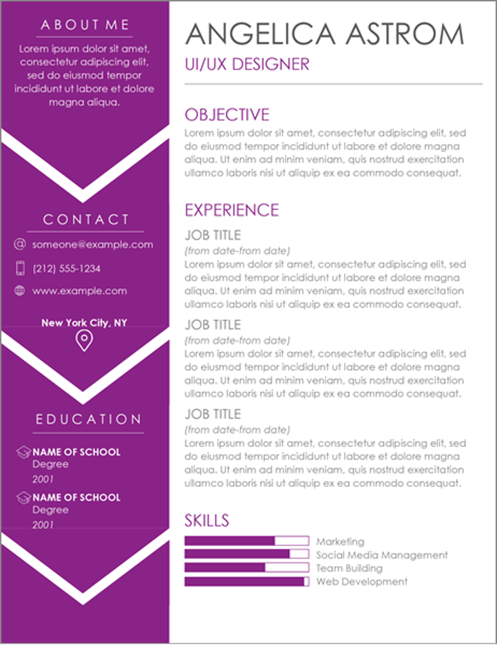 download template cv word gratis