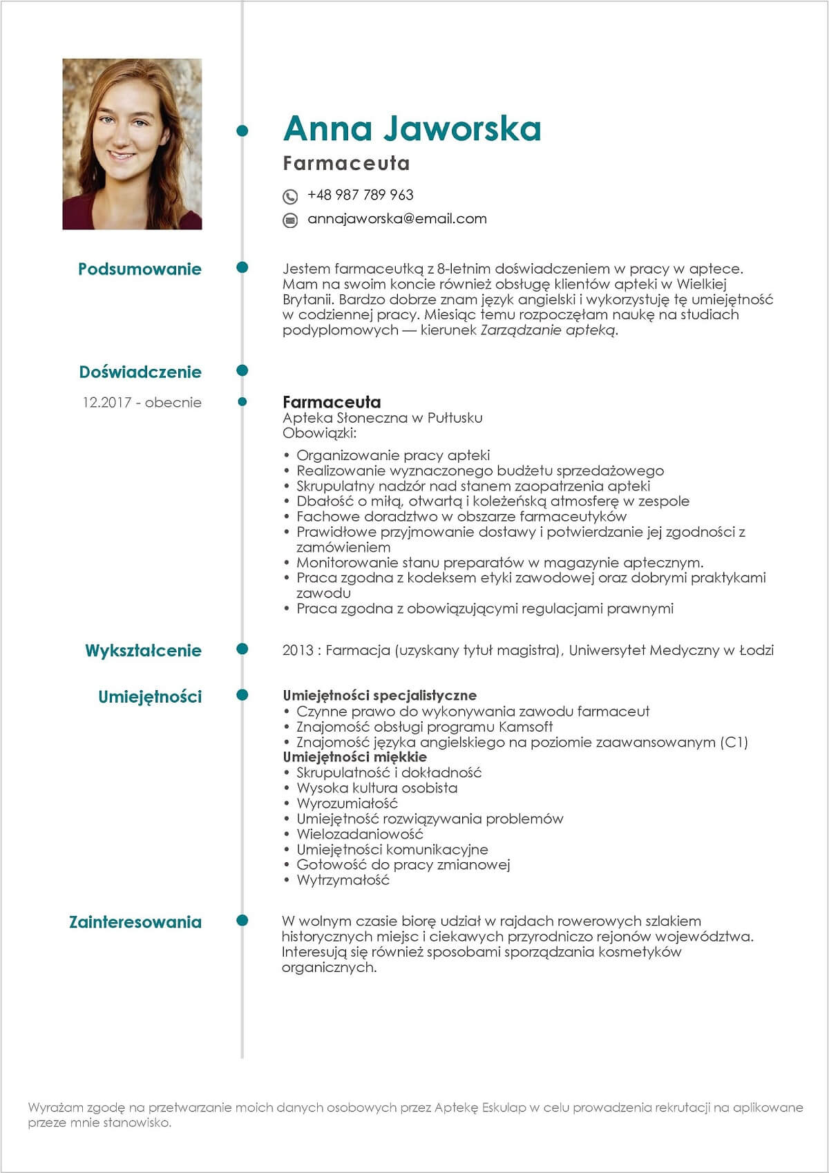 Darmowe Wzory Cv Curriculum Vitae Do Pobrania