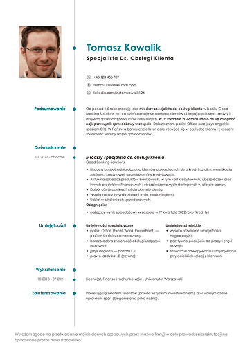 Szablon z kreatora CV LiveCareer