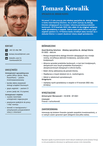 Szablon z kreatora CV LiveCareer