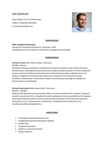 business analyst CV