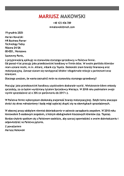 szablon listu motywacyjnego LiveCareer wyróżnienie1