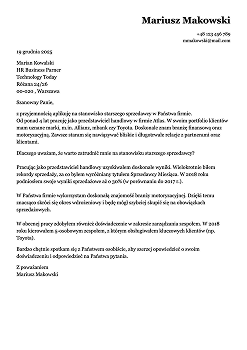 szablon listu motywacyjnego LiveCareer profesjonalny