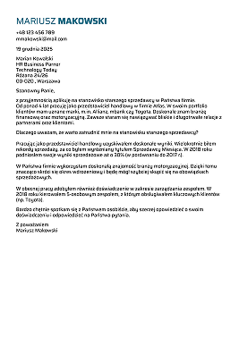 szablon listu motywacyjnego LiveCareer czytelny innowacyjny skuteczny