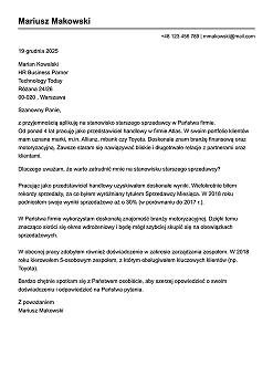 szablon listu motywacyjnego LiveCareer tradycyjny