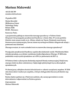 szablon listu motywacyjnego LiveCareer współczesny