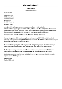 szablon listu motywacyjnego LiveCareer subtelny