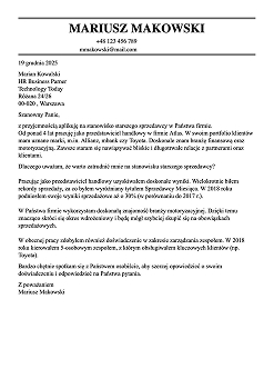  szablon listu motywacyjnego LiveCareer klasyczny