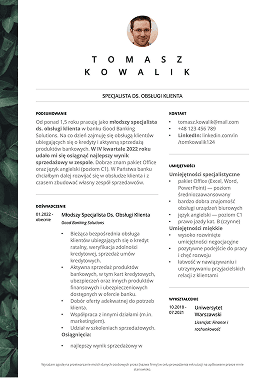 kreatywne cv szablony szablon