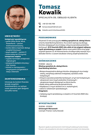 nowoczesny szablon cv