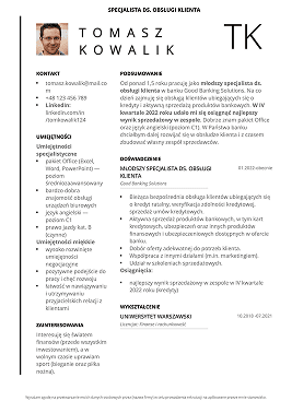 klasyczne cv