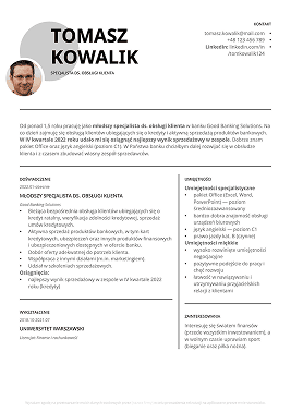 klasyczny szablon cv do pobrania