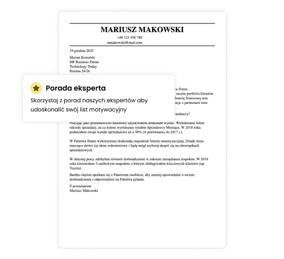 szablony z kreatora listu livecareer.pl